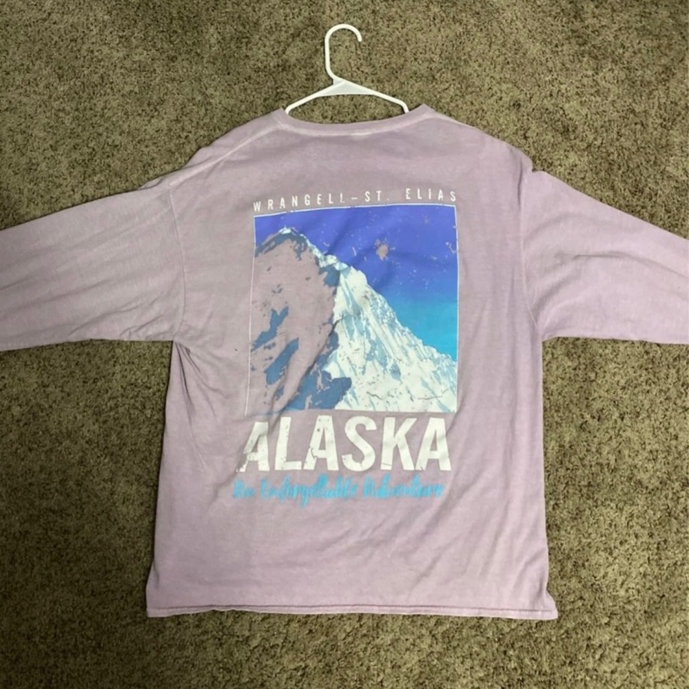 Purple Alaska graphic tee never worn and in perfect condition.